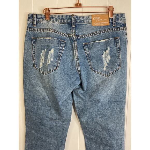 One x OneTeaspoon Trashed Freebirds Low Waist Short Rise Rigid‎ Skinny Leg Jeans - Picture 6 of 10